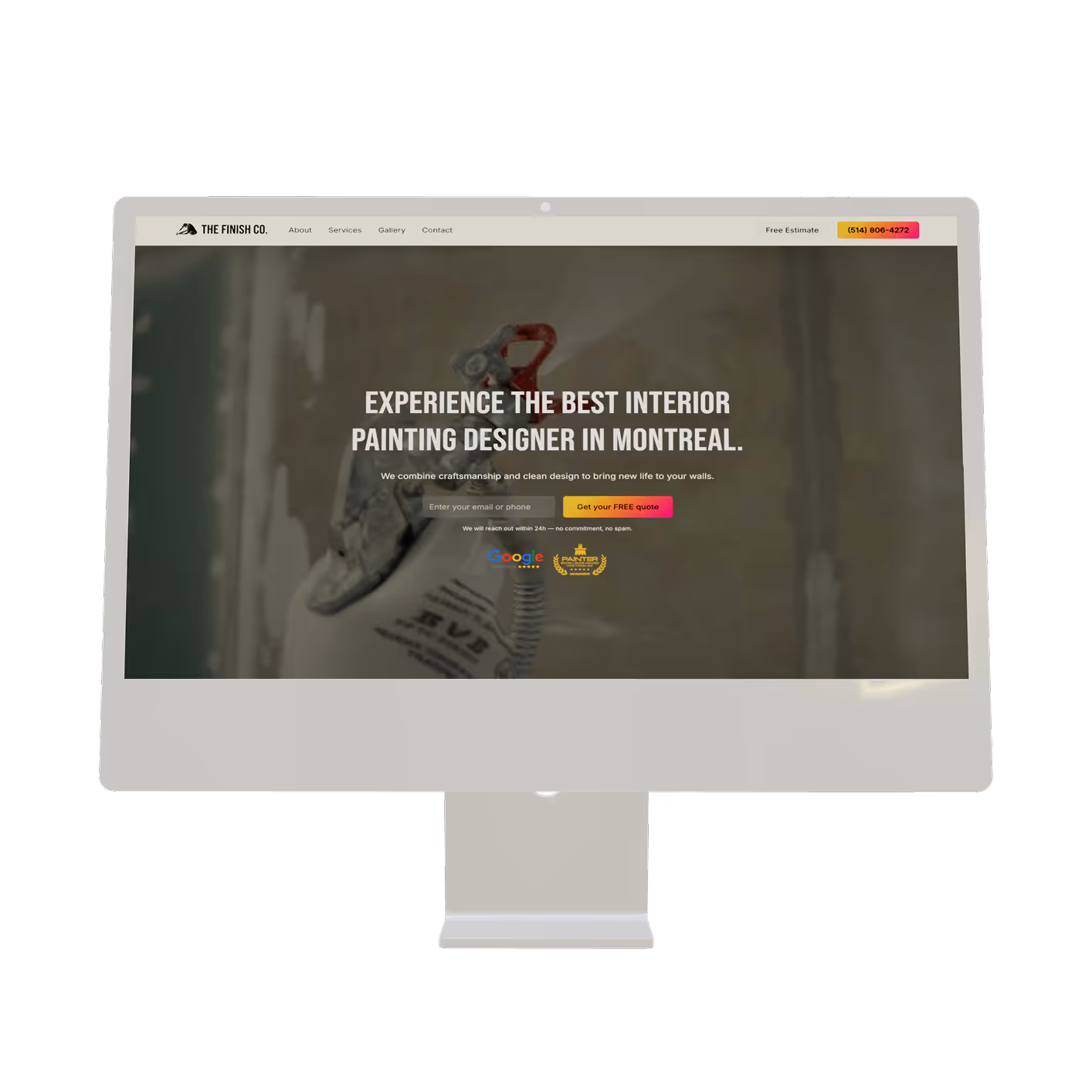 Rondah AI's website displayed on a laptop.